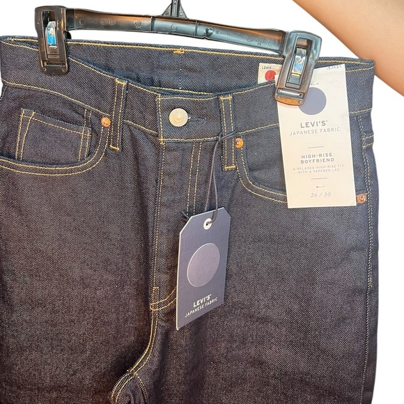 Levi's Japanese Selvedge High Rise Boyfriend Jeans - Picture 2 of 6